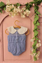 BABY ROMPER  | BLUE ENGLISH EMBROIDERY