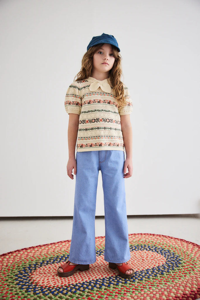 ○40% OFF○ EYELET RIBBON KATYA BLOUSE | STRING (ONLY 1 LEFT IN 2Y