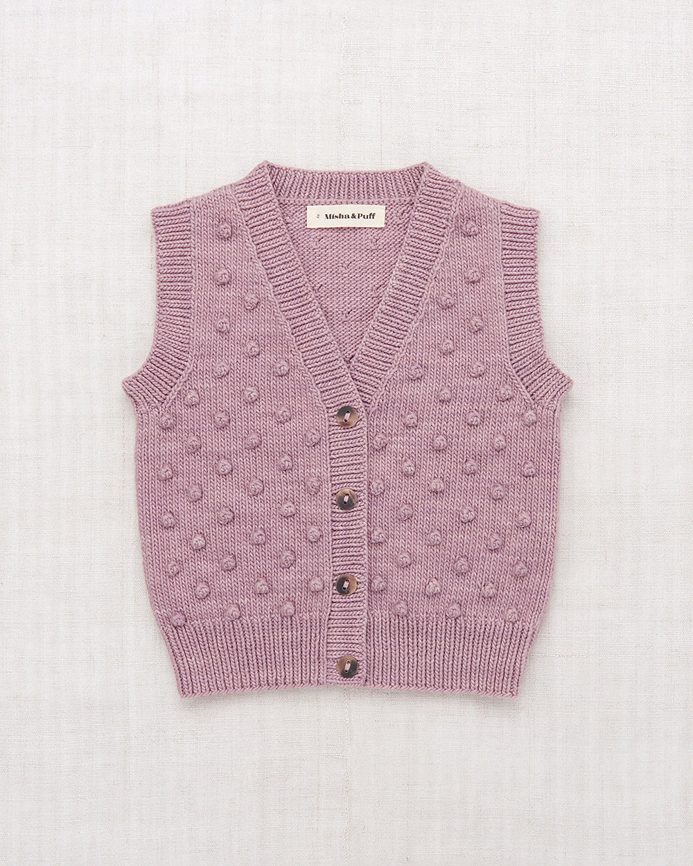 AUGGIE POPCORN VEST | PLUM PETAL