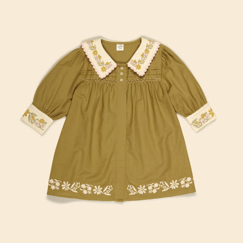 BETTE DRESS | DRIED MOSS