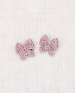 BABY PUFF BOW SET  |  PLUM PETAL