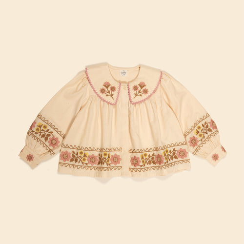 Apolina 刺繍入りブラウンセット 7-8Y Apolina 刺繍入りブラウンセット 7-8Y - メルカリ