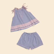 EMELINE SHORT SET | BLUE-LILAC/LILAC
