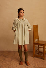 HAZEL DRESS | WORKER CHECK SAGE (3-5Y)