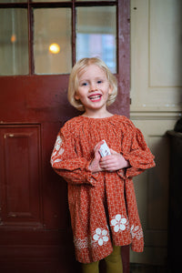 TULIP DRESS | AUBURN YARN DYE WITH EMBROIDERY