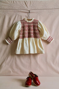 HANDSMOCK BLOUSE | IVORY DOT PRINT