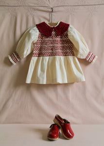 HANDSMOCK BLOUSE | IVORY DOT PRINT