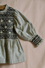 HANDSMOCK BLOUSE | BLACK STRIPE