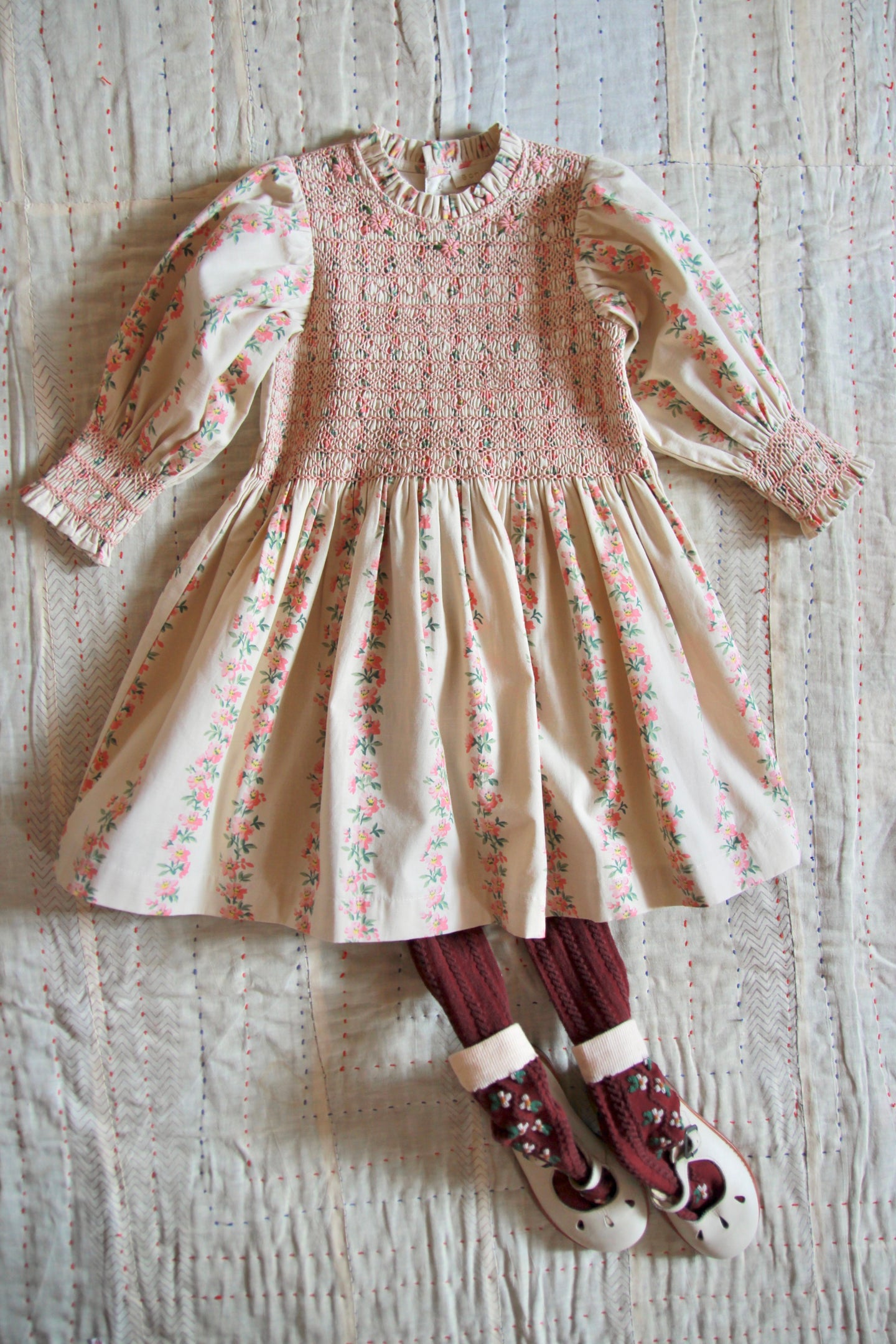 SMOCK DRESS   | FLORAL GARLAND