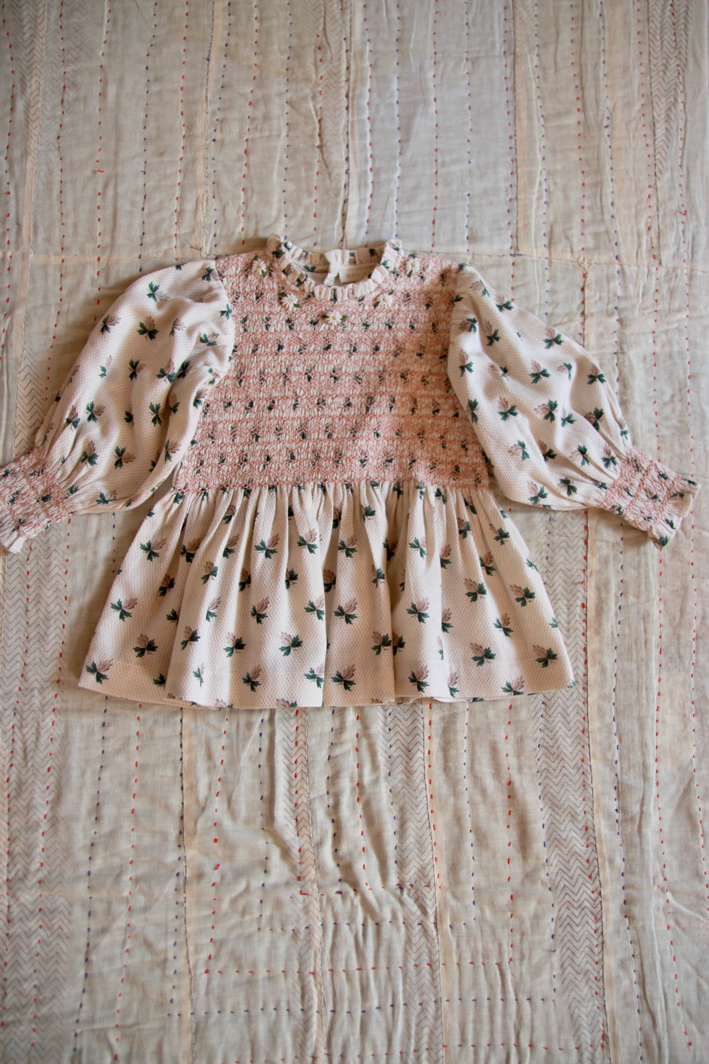 SMOCK BLOUSE | HAZELNUT FLOWER PRINT (ONLY 4Y LEFT)