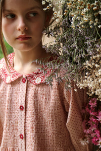 TUNIC DRESS WITH HAIR CLIP  | PINK DOT PRINT