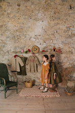 CARAMEL CORDUROY DRESS WITH HAIR CLIP