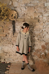 TUNIC DRESS WITH HAIR CLIP | BLACK STRIPE