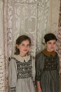 HANDSMOCK BLOUSE | BLACK STRIPE