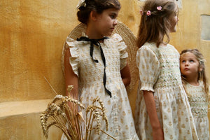 LONG SMOCK BLOUSE | GOLDEN FLOWER