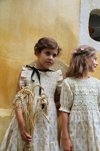 LONG SMOCK BLOUSE | GOLDEN FLOWER