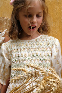 LONG SMOCK BLOUSE | GOLDEN FLOWER
