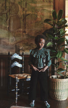HANDSMOCKED BLOUSE  | GREEN FLORAL (ONLY 1 LEFT IN 12Y)