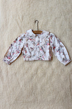 CROPPED BLOUSE | BIRD FLOWER PRINT