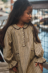 MONROE DRESS | RAFFIA LITTLE HOUSE FLORAL
