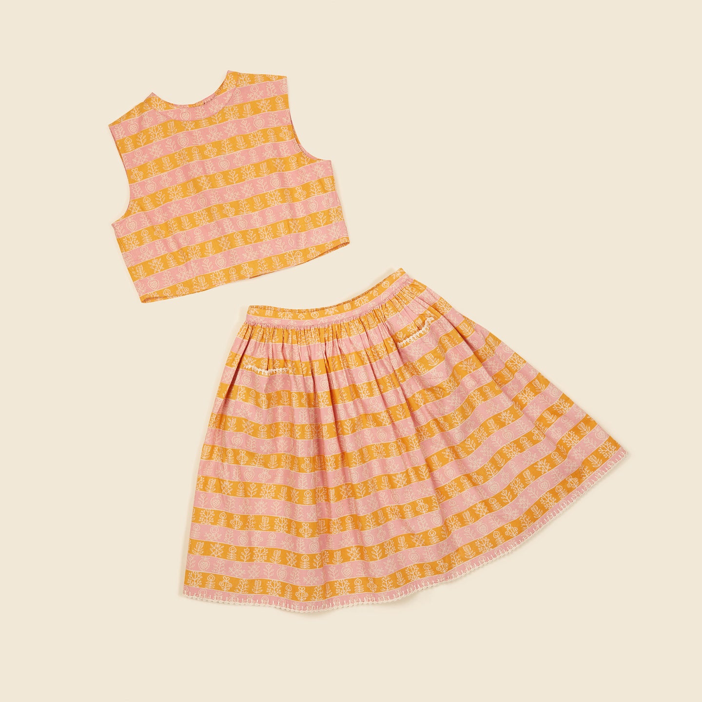 ●25% OFF● WENDY SKIRT SET | PARASOL STRIPE (ONLY 1 LEFT IN 9-11Y LEFT)