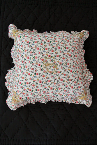 ●50% OFF● CUSHION COVER | IVORY FLOWER PRINT (ONLY 1 LEFT)